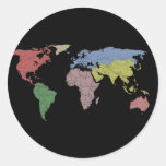 earth world cloth round stickers