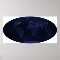 EarthÃ¯Â¿Â½s human-generated nighttime lights Posters