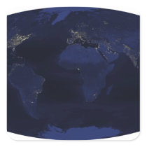 EarthÃ¯Â¿Â½s human-generated nighttime lights Square Sticker