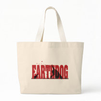 Earthdog Black/Red silhouette Tote Bags