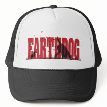 Earthdog Black/Red silhouette Trucker Hats
