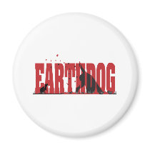 Earthdog Black/Red silhouette Fridge Magnets