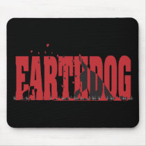 Earthdog Black/Red silhouette Mouse Mat