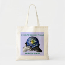 EarthHands, Peaceful Organic Planet, its in our... Canvas Bags