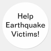 Earthquake Round Stickers