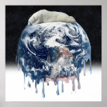 Earth's Bear Hug (w/Half Universe Background) posters