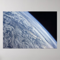 Earth's horizon against the blackness of space posters
