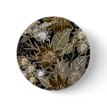 Earthtone Tropical Flowers, Leaves & Butterflies