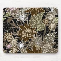 Earthtone Tropical Flowers, Leaves & Butterflies