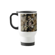 Earthtone Tropical Flowers, Leaves & Butterflies Mug