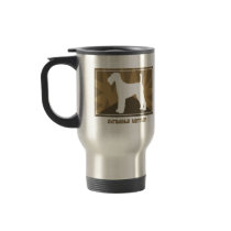 Earthy Airedale Terrier Travel Mug