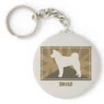 Earthy Akita Keychain