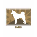 Earthy Akita Ladies TShirt