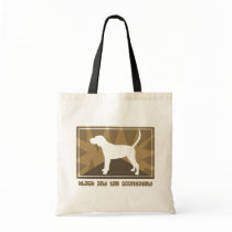 Earthy Black and Tan Coonhound Gifts Tote Bag