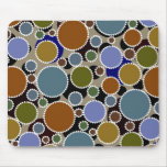 Earthy coloured circles background mousepads