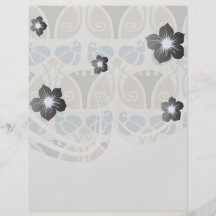 earthy damask nature pattern personalized flyer