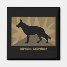 Earthy German Shepherd Magnet