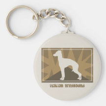 Earthy Italian Greyhound Keychains
