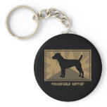Earthy Patterdale Terrier Keychain