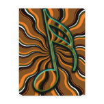 Earthy Semiquaver - 16th note music symbol Postcards