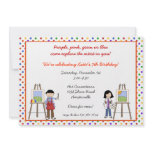 Easel Artists Invitations