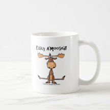 Easily Amoosed!-Sitting Moose Coffee Mug