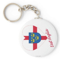 East Anglia Flag Heart with Name
