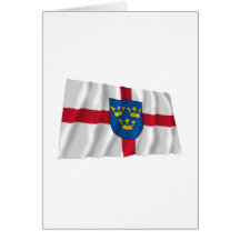 East Anglia Waving Flag Greeting Cards