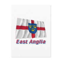 East Anglia Waving Flag with Name