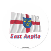 East Anglia Waving Flag with Name