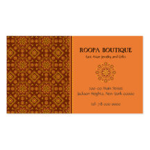 East Asian Rosette Pattern Business Card