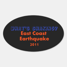 East Coast Earthquake - What's Shaking? Sticker