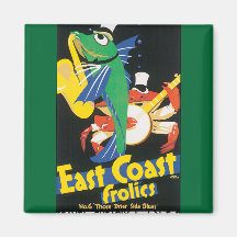 East Coast Frolics Fridge Magnet