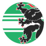east flanders, Belgium Round Sticker