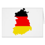East-Germany flag map Cards