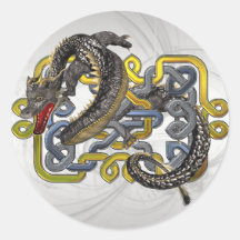 East meets Celtic Round Sticker