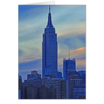 East River View of the Empire State Building A1 Greeting Card