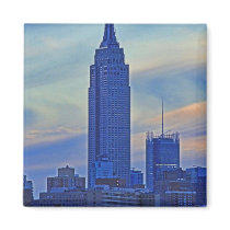 East River View of the Empire State Building A1 Fridge Magnets