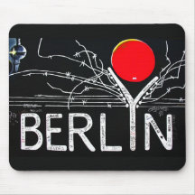 East Side Gallery, Berlin Wall, Barbed Wire/Red Su Mousepads