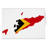East Timor flag map Greeting Cards