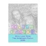Easter - ADD YOUR PHOTO Flower Cut Out Post Card