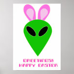 Easter Alien Poster posters