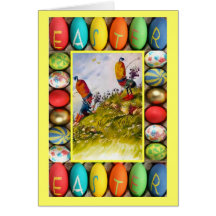 Easter antics greeting card