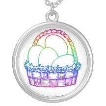 Easter Basket Sterling Silver Necklace #1