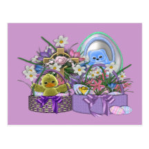 Easter Baskets Postcard