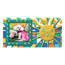 Easter - Bichon Frise - Mia Photo Card