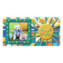 Easter - Bichon Frise X - Sammy Photo Card Template