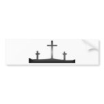 Easter black and white crosses bumper stickers