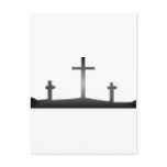 Easter black and white crosses post cards