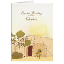 Easter Blessings to my chaplain, empty tomb Cards
